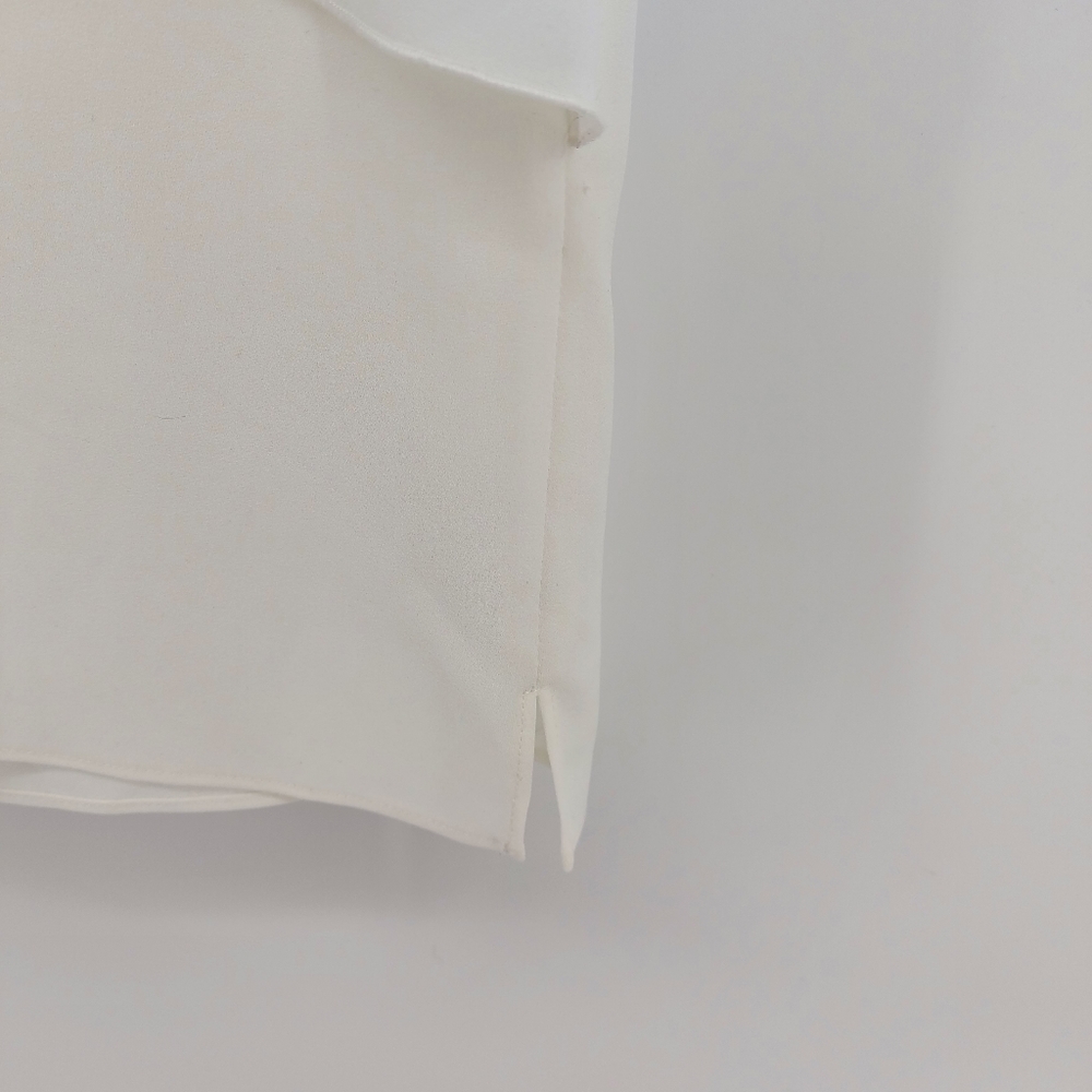 Hugo Boss Cream Ruffle V-Neck Blouse - Picture 2 of 5